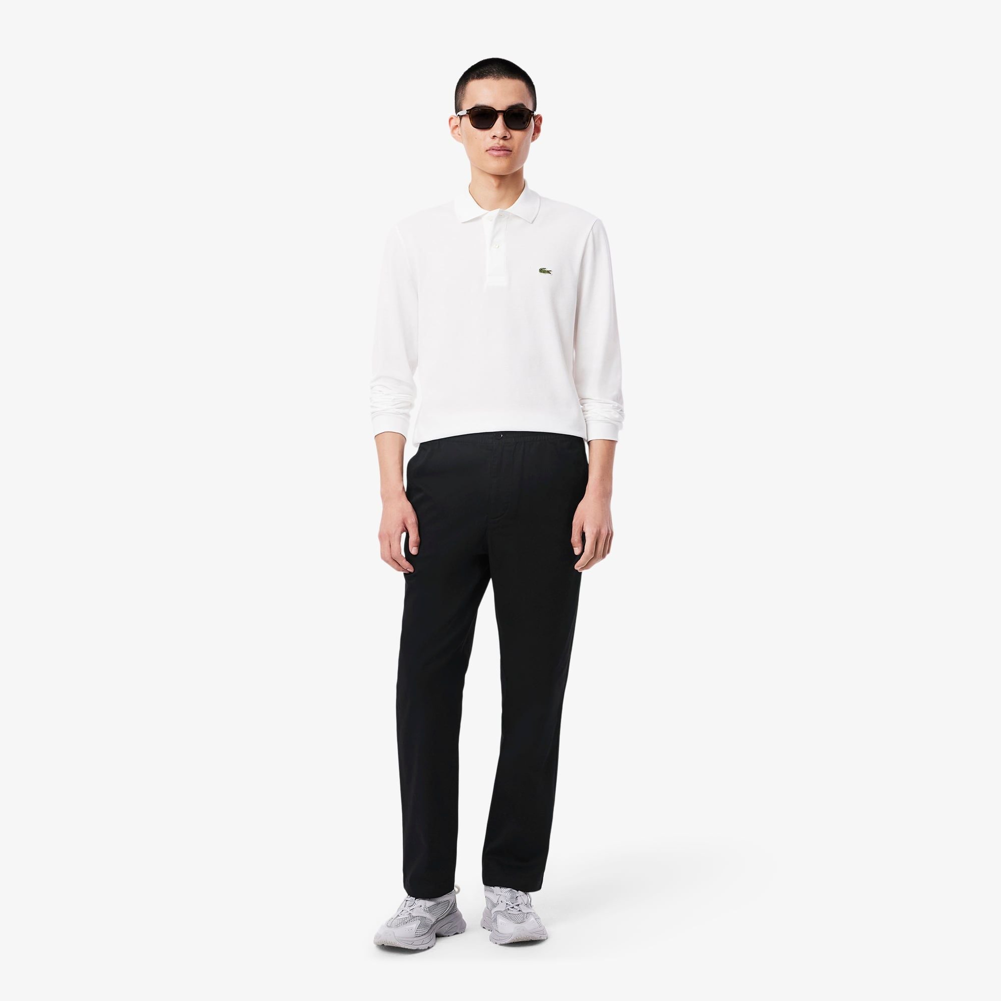 Quần Chino Lacoste Nam Dáng Suông Chất Liệu Cotton Gabardine