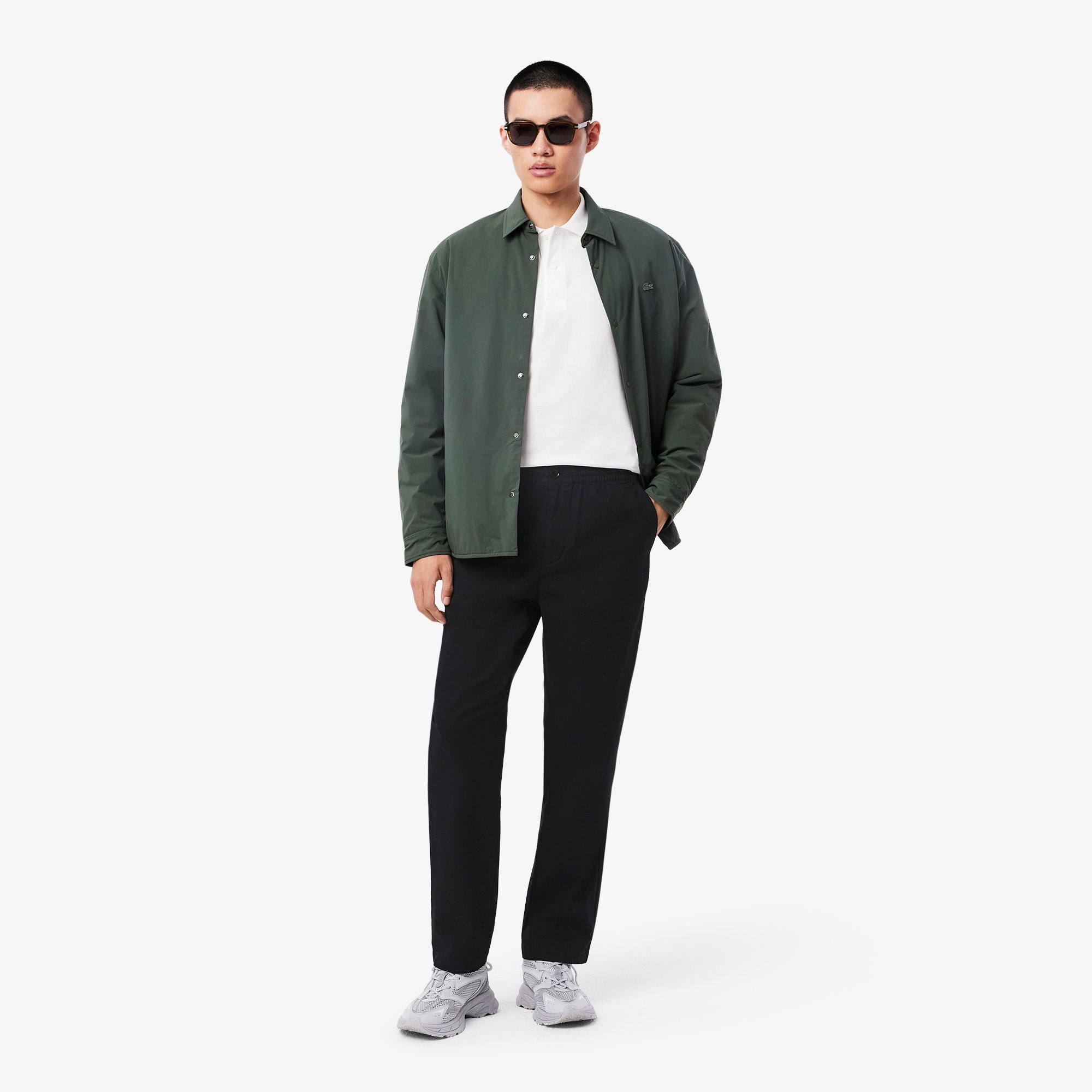 Quần Chino Lacoste Nam Dáng Suông Chất Liệu Cotton Gabardine