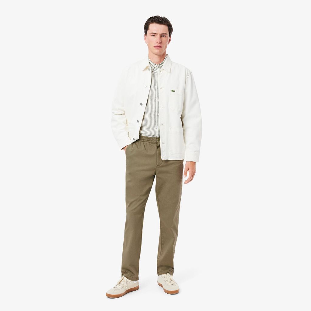 Quần Chino Lacoste Nam Dáng Suông Chất Liệu Cotton Gabardine