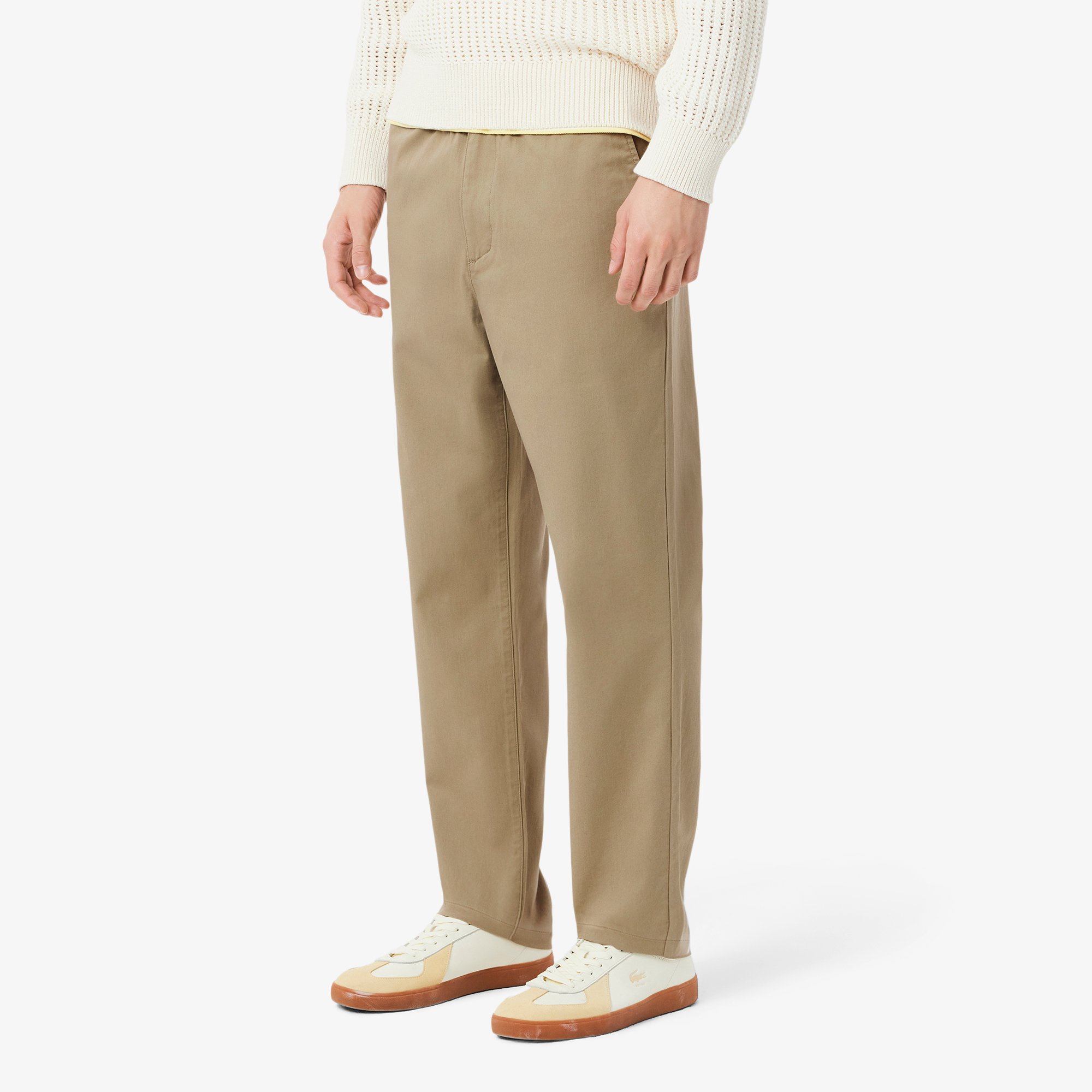 Quần Chino Lacoste Nam Dáng Suông Chất Liệu Cotton Gabardine