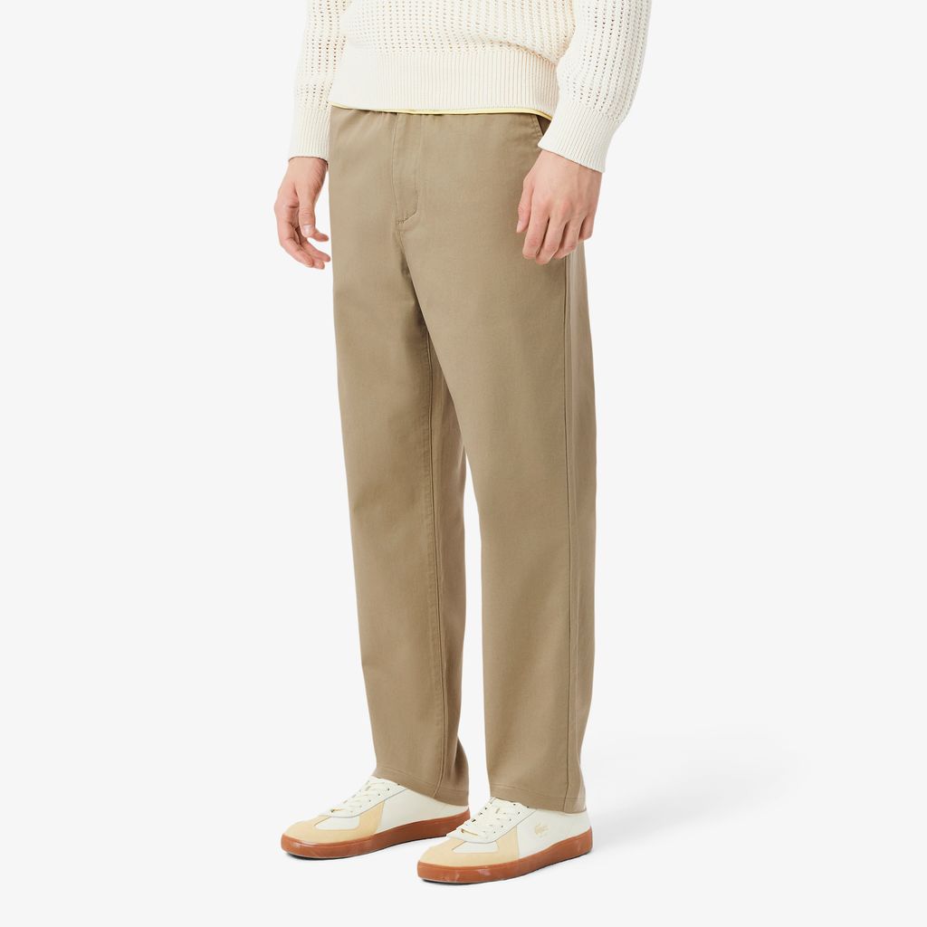 Quần Chino Lacoste Nam Dáng Suông Chất Liệu Cotton Gabardine