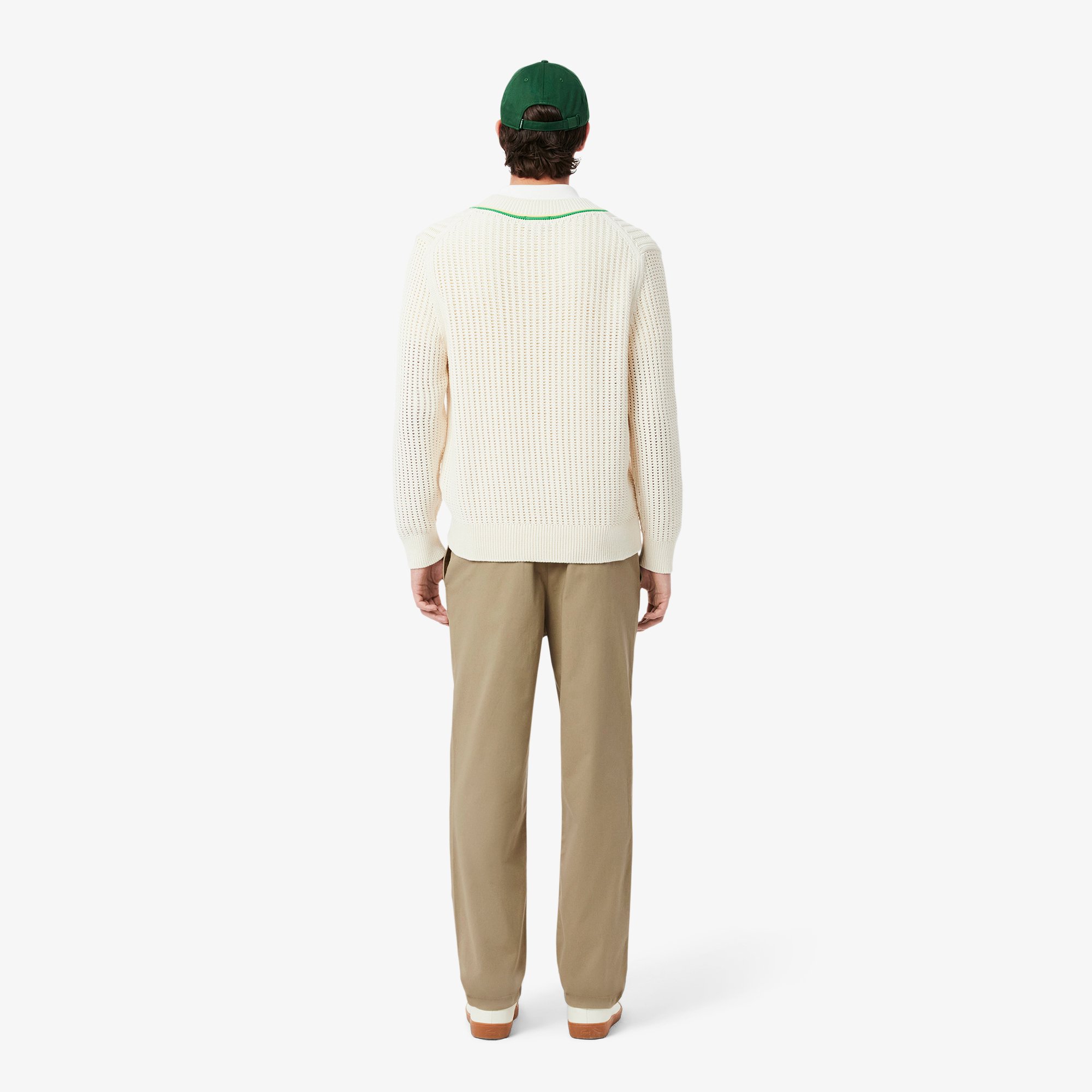 Quần Chino Lacoste Nam Dáng Suông Chất Liệu Cotton Gabardine