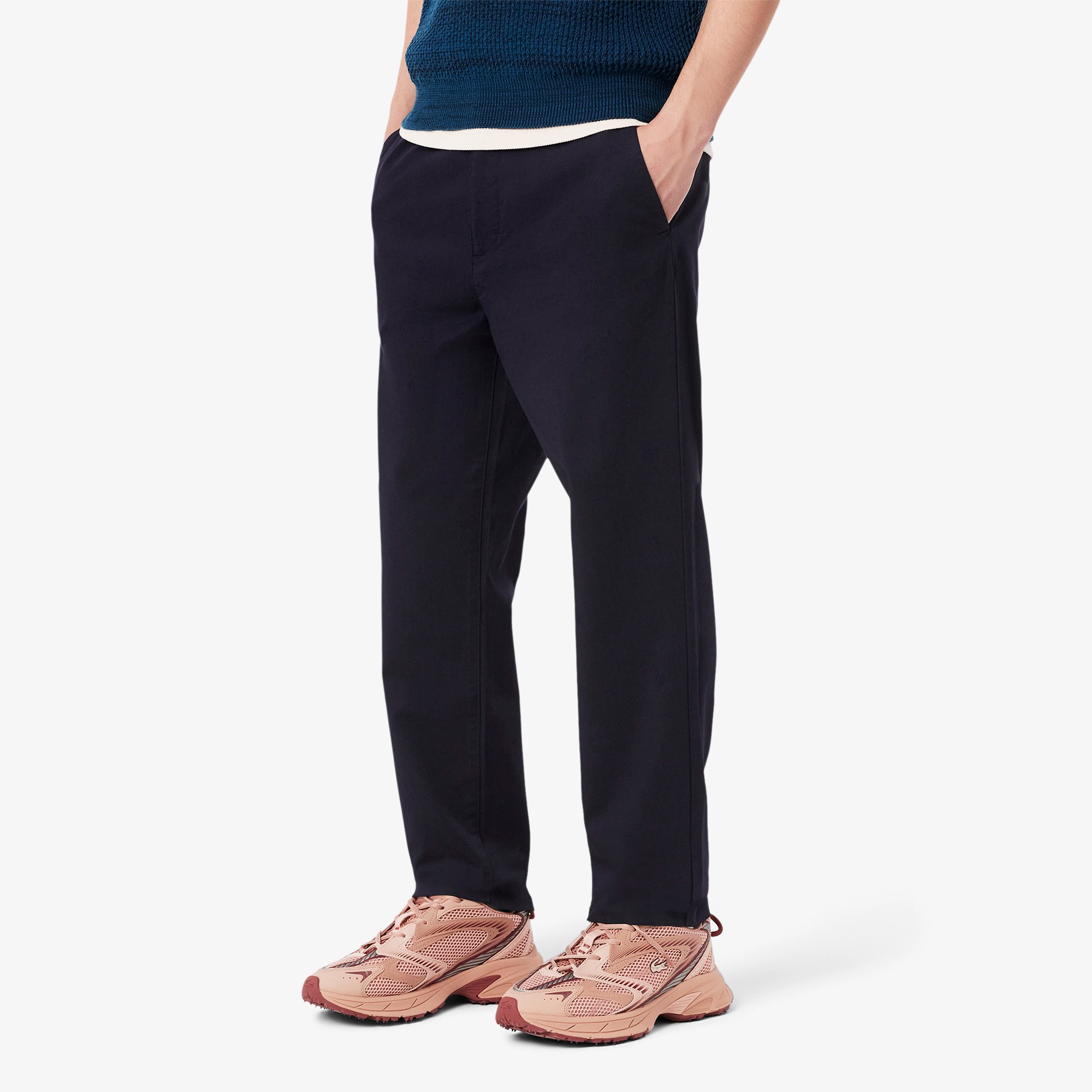 Quần Chino Lacoste Nam Dáng Suông Chất Liệu Cotton Gabardine