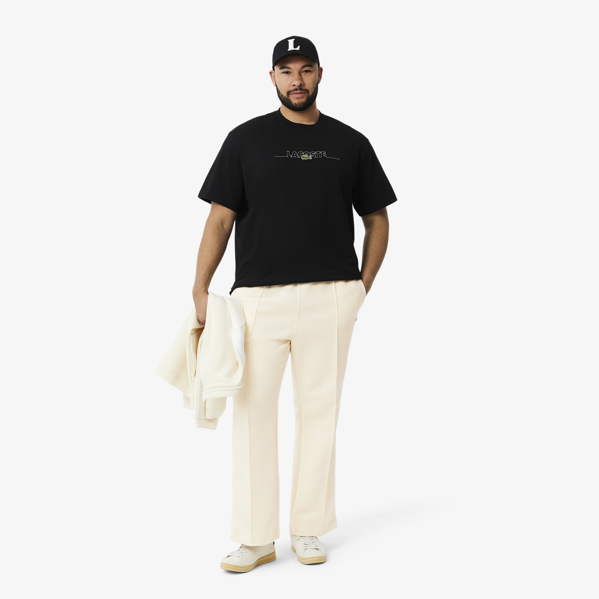 Quần Thể Thao Nỉ Lacoste Nam Paris Dáng Suông Sản Xuất Tại Pháp