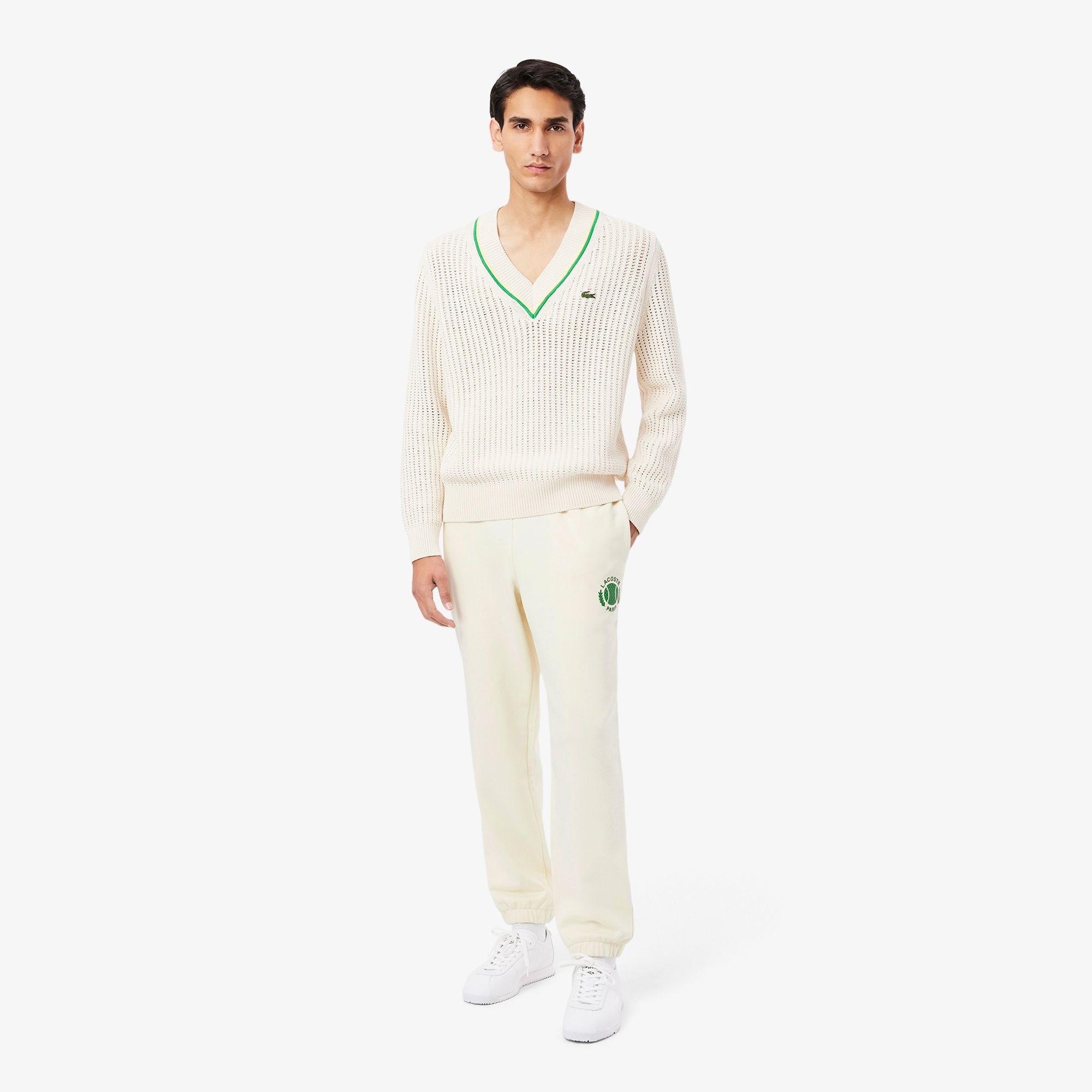 Quần Nỉ Tennis Bo Gấu Lacoste Nam In Họa Tiết