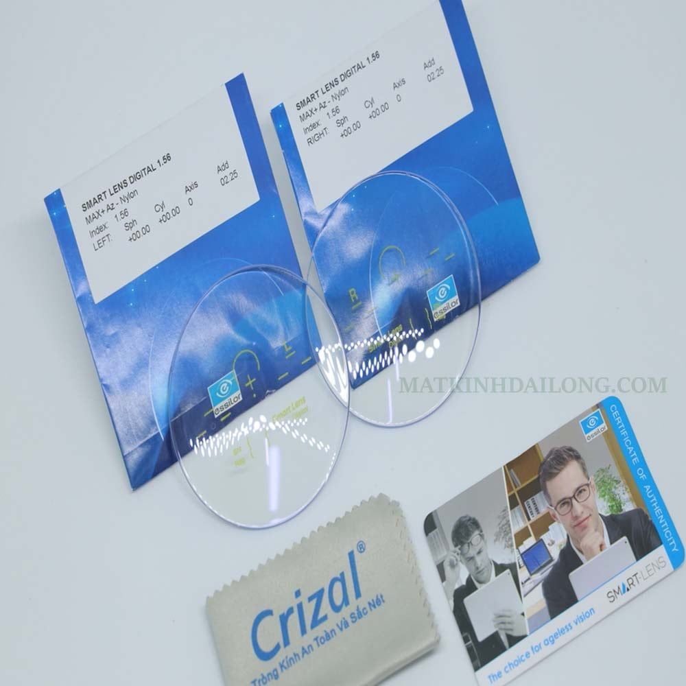  ĐA TRÒNG _ Essilor Smart-Lens 1.56 Max+Az  UV 