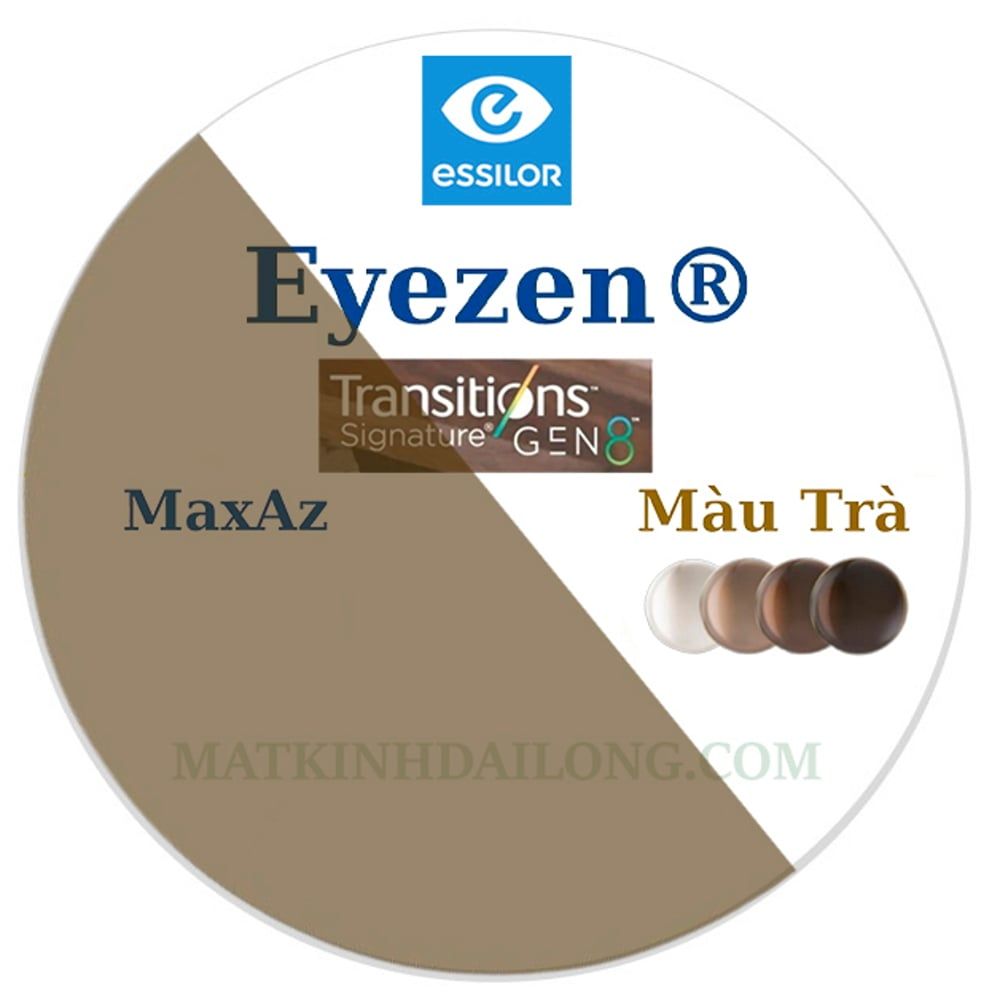  Tròng Kính ESSILOR TRANSITIONS Crizal EASY TR Clacsic 1.56  ĐỔI MÀU UV 