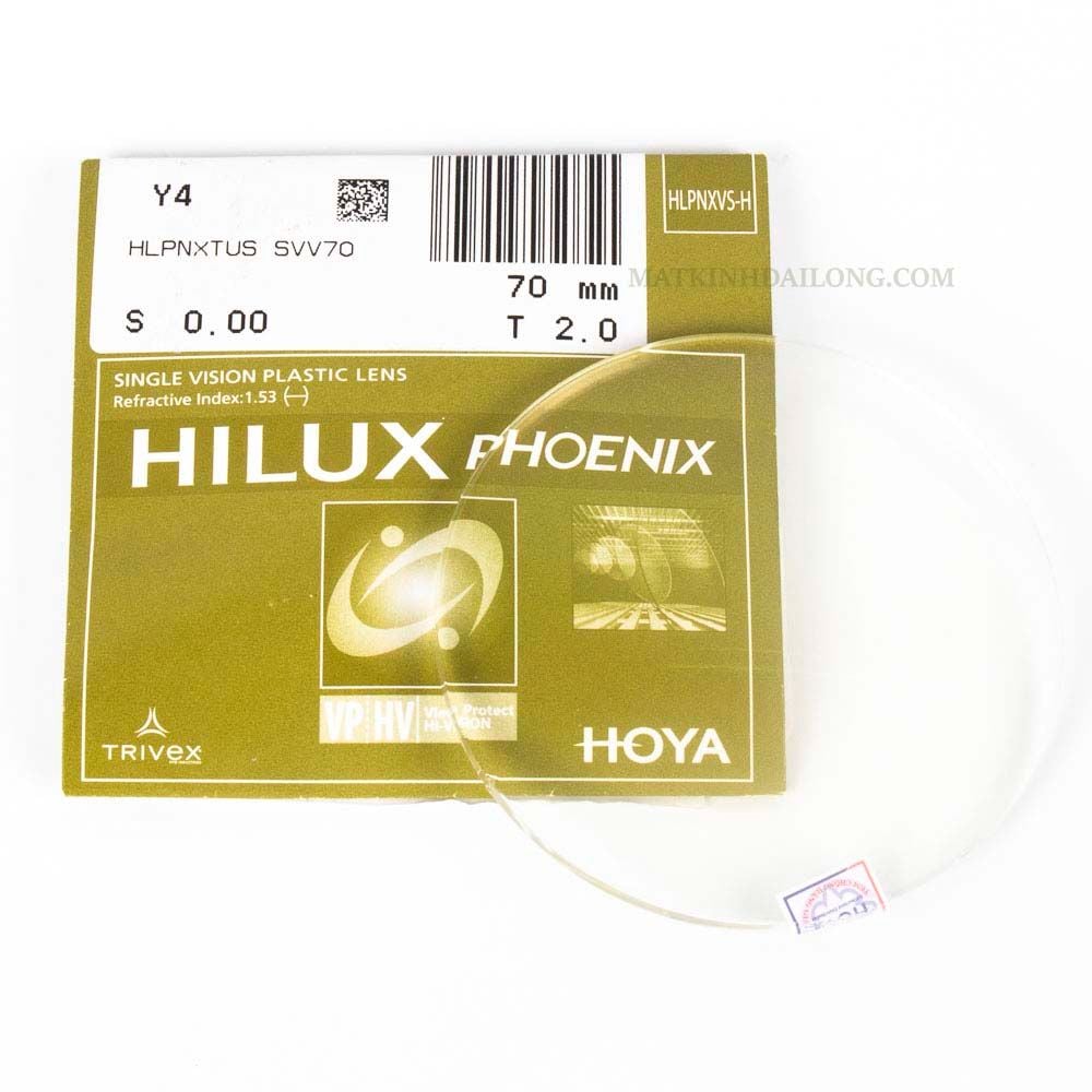  TRÒNG KÍNH _ Hoya TRIVEX HILUX Phoenix 1.53 CHỐNG BỂ 