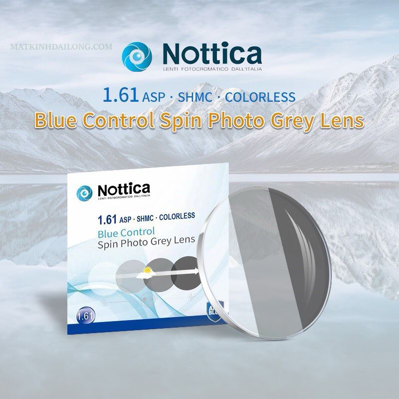  TRÒNG KÍNH NOTTICA ĐỔI MÀU 1.61 BLUE UV 