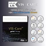  TRÒNG KÍNH_VIS-CARE 1.71 AS  Nano  Blue  UV 