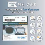  TRÒNG KÍNH_VIS-CARE PHOTO GREY 1.56 AS ĐỔI MÀU BLUE UV 420 SUN ACTIVE 