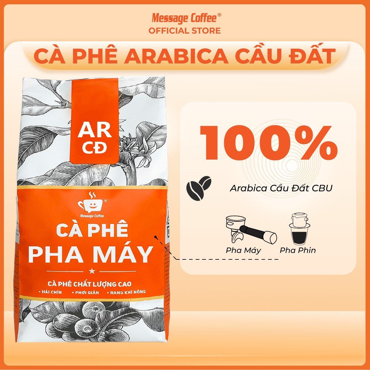  Cà phê ARABICA CẦU ĐẤT nguyên chất 10Kg, cà phê giá sỉ dành cho chủ quán từ Message Coffee 