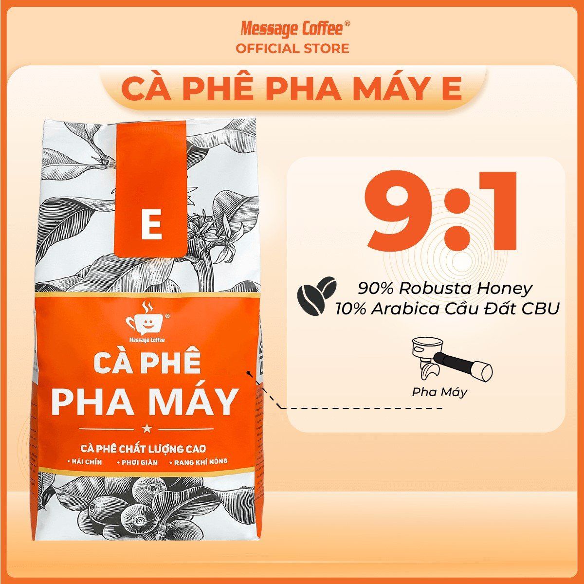  Cà phê pha máy E 10Kg, cà phê giá sỉ dành cho chủ quán từ Message Coffee 