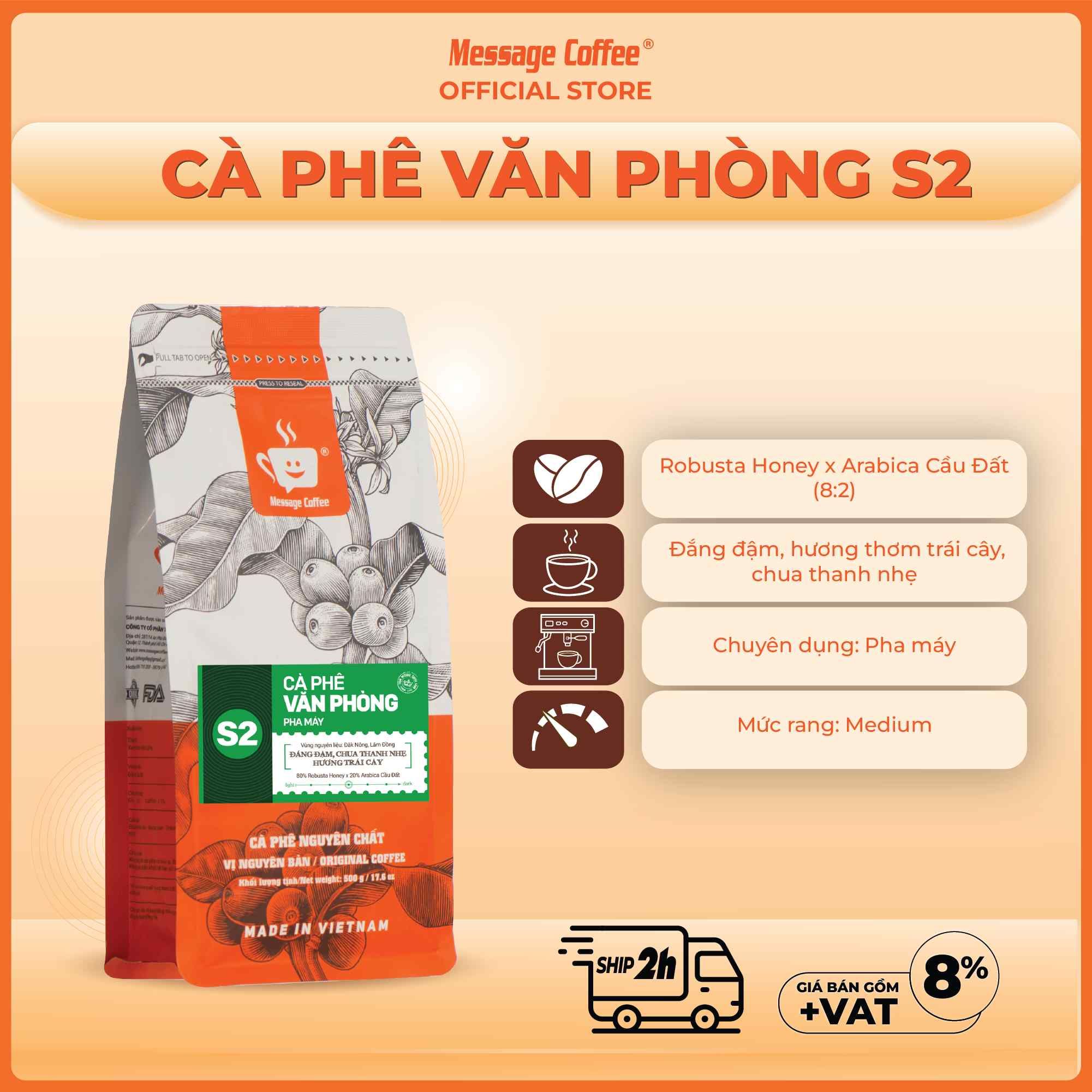  Cà phê Văn Phòng S2, cafe giá sỉ dành cho doanh nghiệp từ Message Coffee 