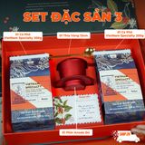  Hộp Quà Tết Cao Cấp, Set Quà Tặng Cà phê Đặc sản- Combo Cafe nguyên chất, hòa tan kèm phin, ly từ Message Coffee 