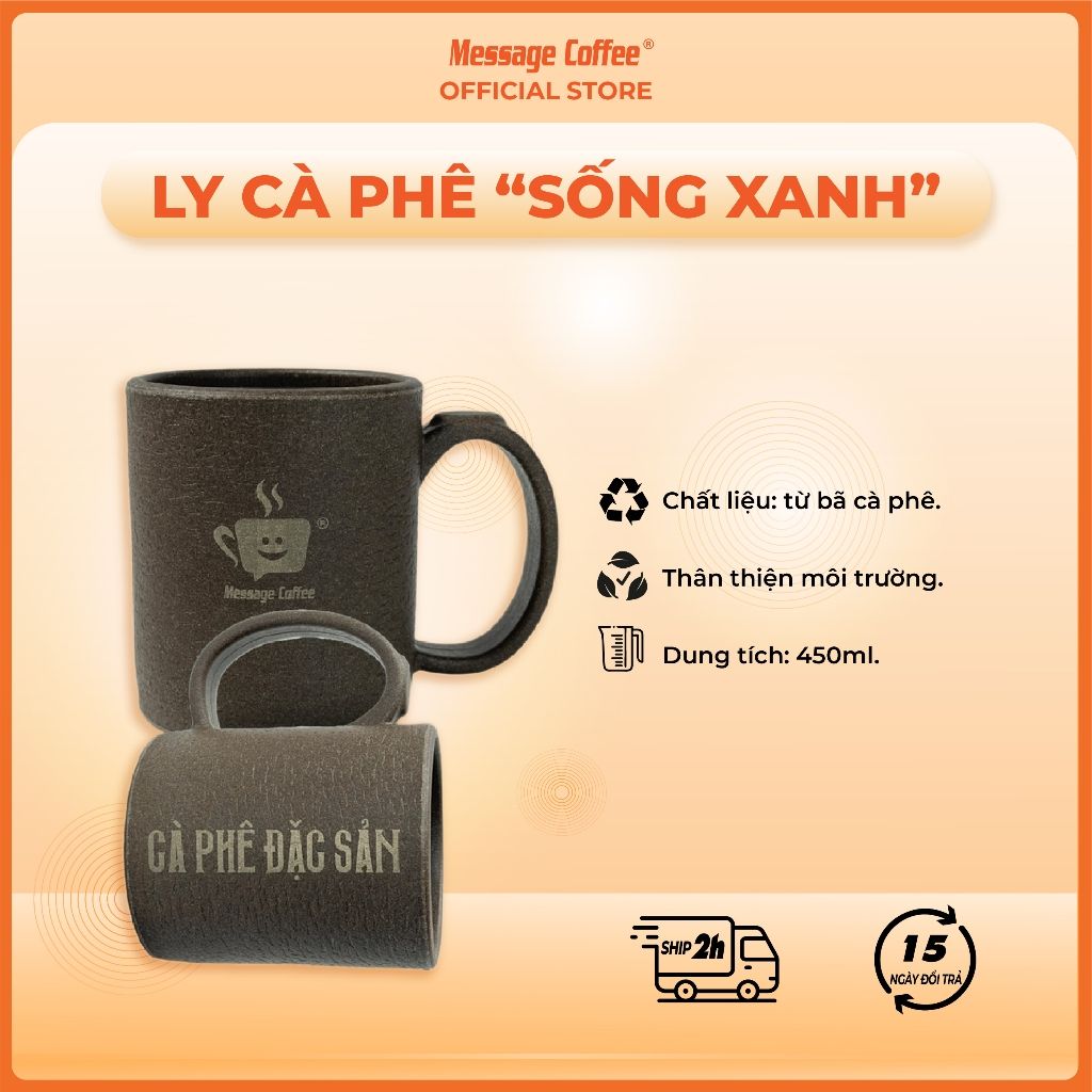  Cốc có quai làm từ bã cà phê Message Coffee MUG thân thiện bảo vệ môi trường 