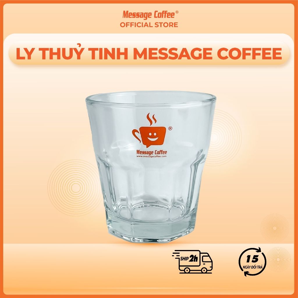  Ly thủy tinh logo Message Coffee 