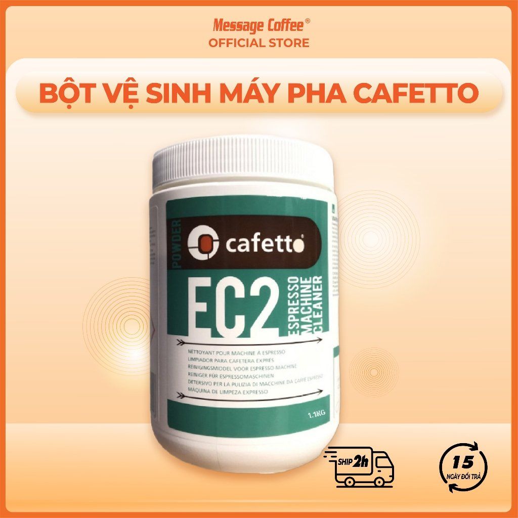 Thuốc vệ sinh Cafetto EC2 dạng bột dùng rửa vòi chiết suất máy pha cà phê espresso khối lượng 1100gram - Message Coffee 