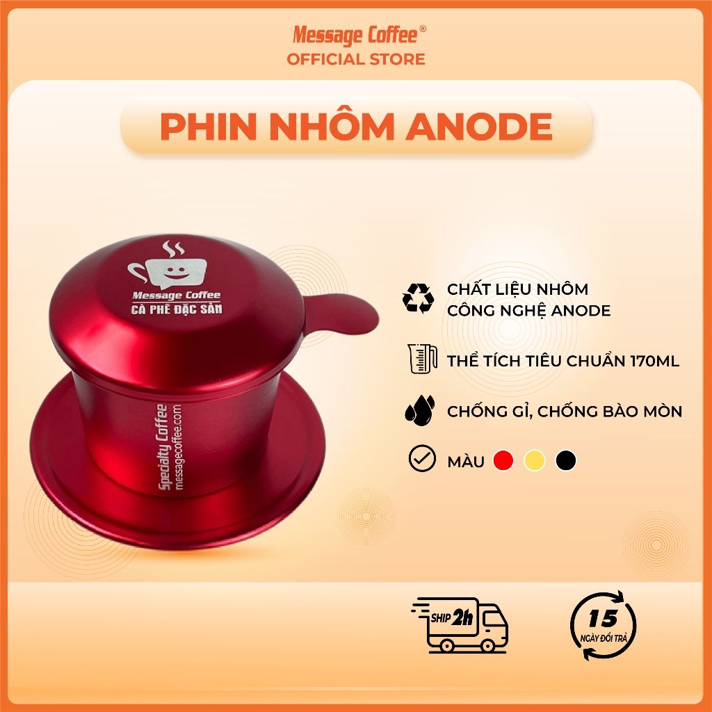  Phin pha cà phê ANODE cao cấp, nhiều màu, chất lượng, pha cafe ngon từ Message Coffee 
