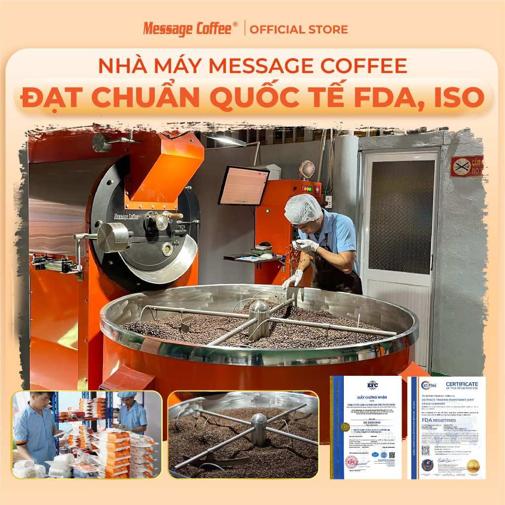  Cà phê Robusta Honey nguyên chất rang mộc 100% vị đắng đầm hậu ngọt thơm nồng dùng pha phin pha máy từ Message Coffee 