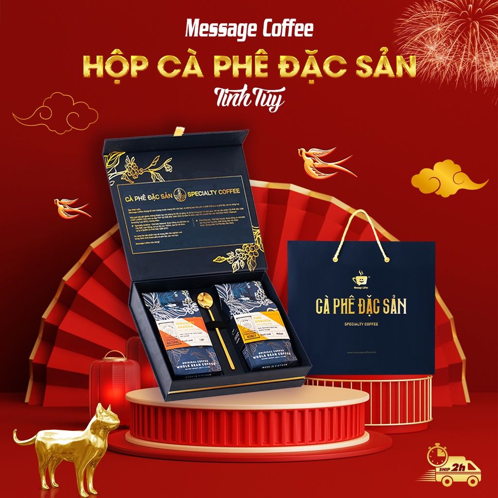  Hộp Quà Tết Cà phê Đặc sản VietNam Amazing Cup, Combo Cafe Specialty, Set Quà tặng Sang trọng Cao Cấp từ Message Coffee 