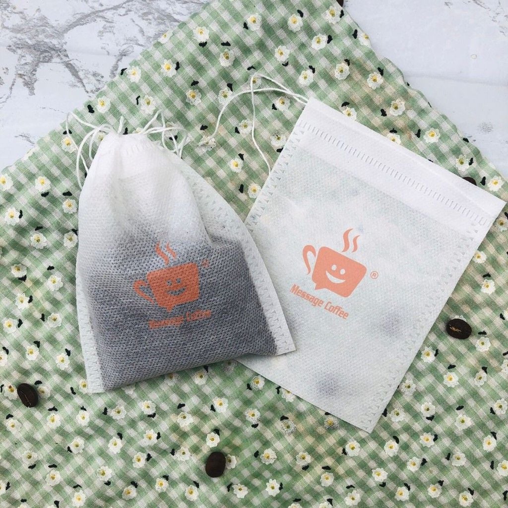  Túi lọc trà, túi ủ cà phê Cold Brew làm bằng vải không dệt có dây rút tiện lợi đựng 60g cafe từ Message Coffee 