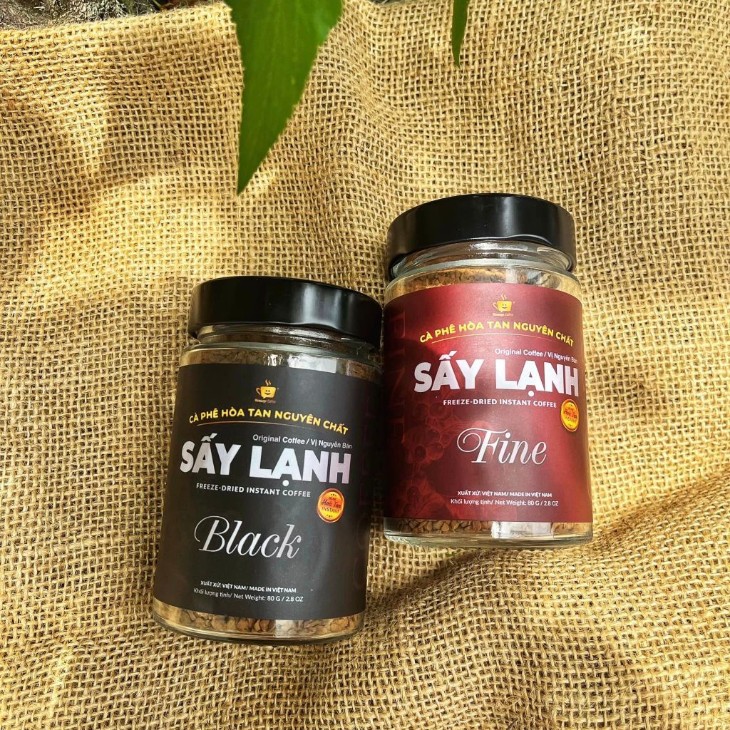  Cà Phê Hòa Tan Sấy Lạnh FINE Cao Cấp, tinh chất cafe rang xay nguyên chất, tiện lợi, dùng liền từ Message Coffee 