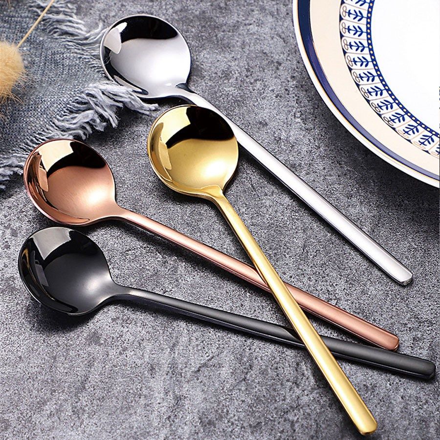  Muỗng cà phê inox 304 cao cấp sang trọng, thìa khuấy trà - cafe có kích thước 13cm và 17cm nhiều màu từ Message Coffee 