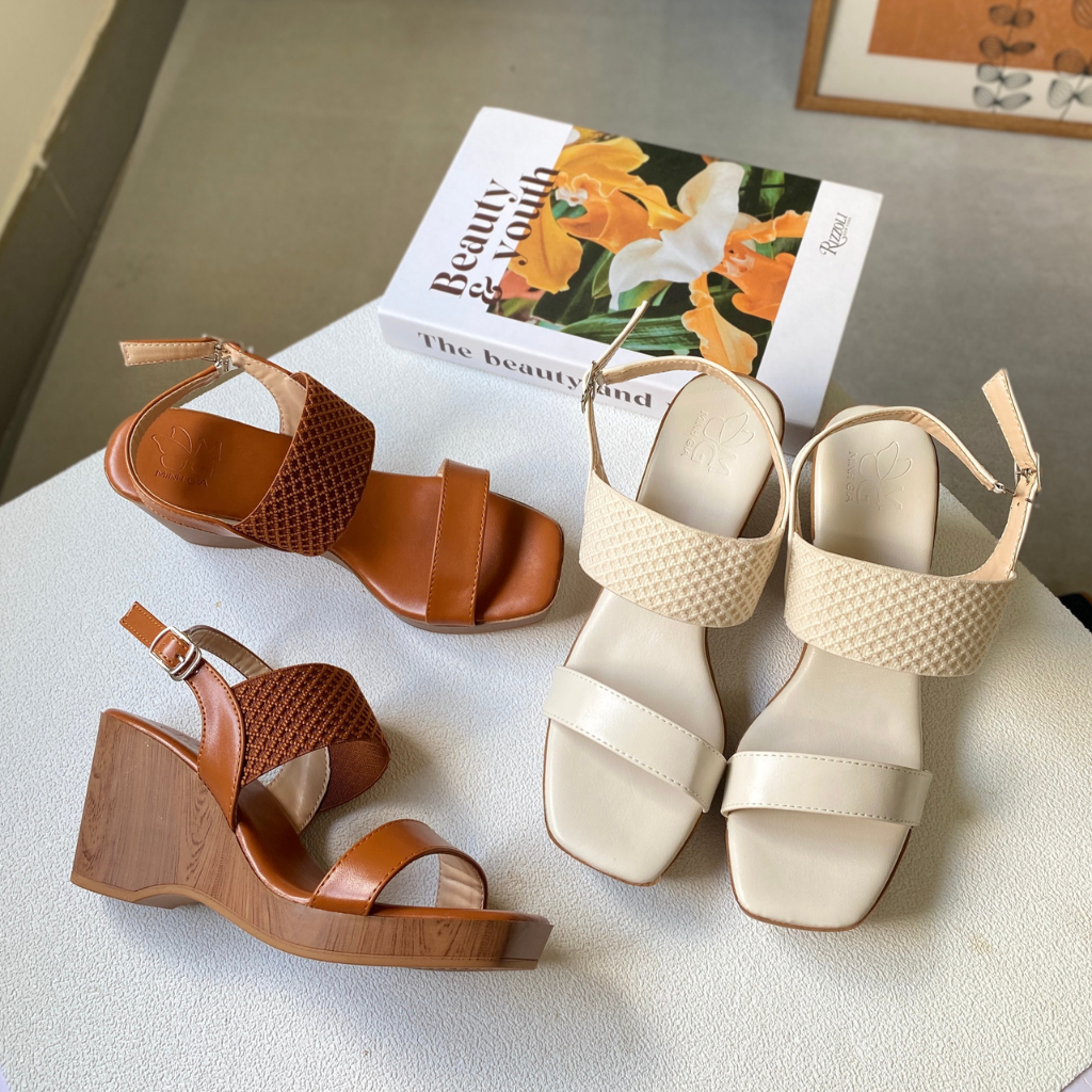  Sandal Nữ đế xuồng dáng cao 