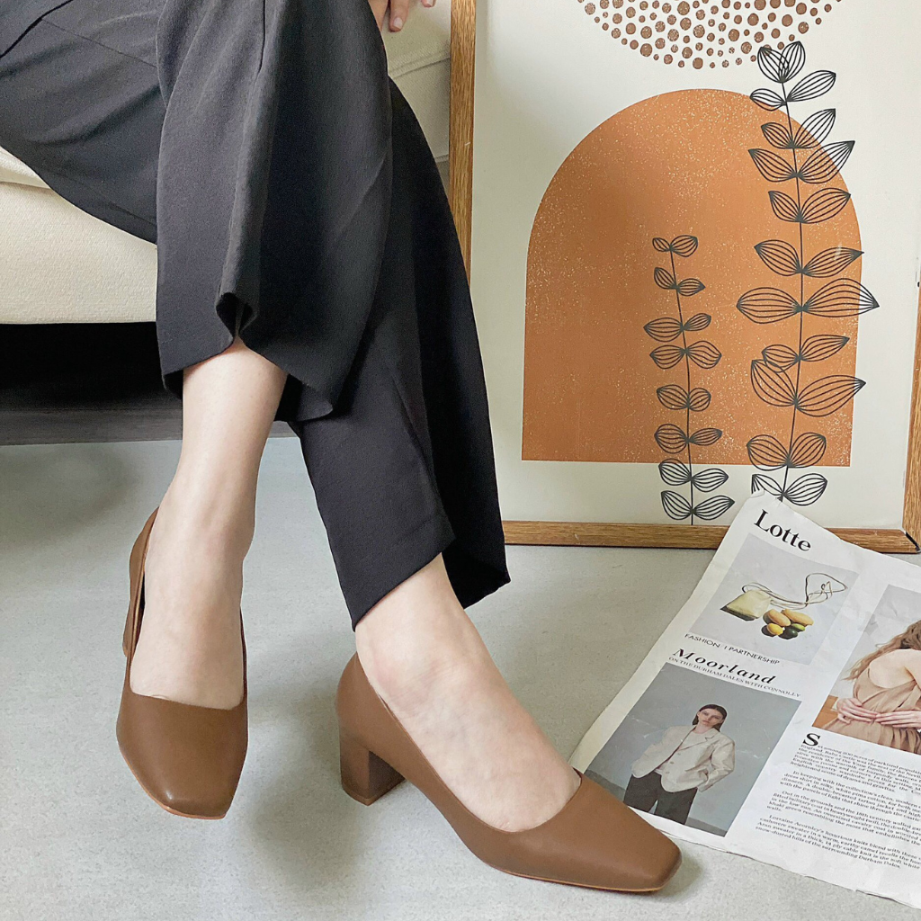  Giày Nữ Tiếp Viên Hàng Không Màu Đen 