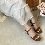  Sandal Nữ cao gót quai vải lót da 