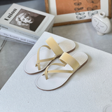  Dép Nữ xỏ ngón thời trang Cao cấp Màu Vàng 