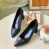  Giày Nữ cao gót công sở màu kem 3F 