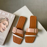  Dép Nữ đế bệt cao cấp Quai hồng pastel 