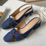  Sandal Jean Nữ Bít Mũi 