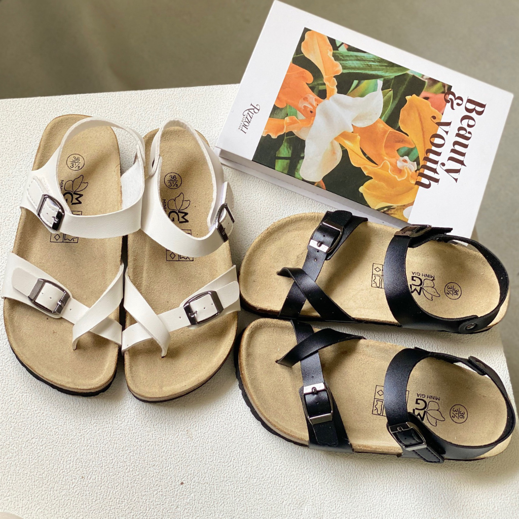  Sandal Unisex Đế Trấu Xỏ Ngón 