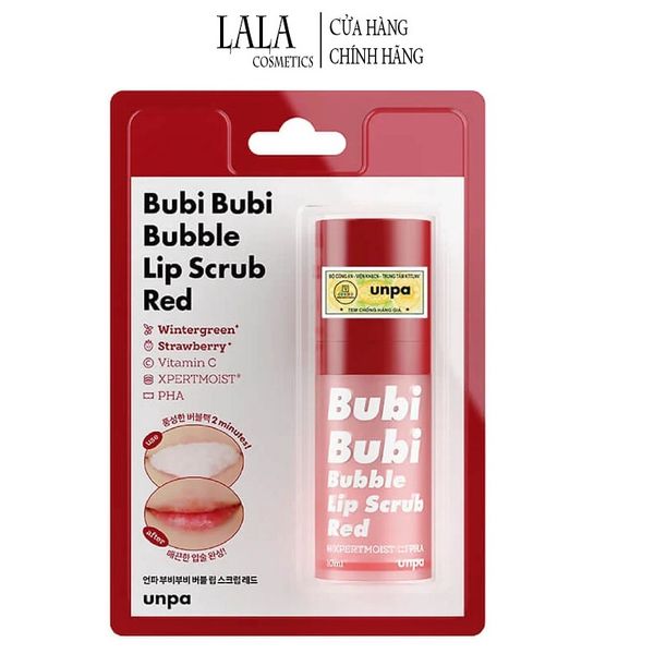 Tẩy Tế Bào Chết Môi Sủi Bọt Bubi Bubi Lip By Unpa