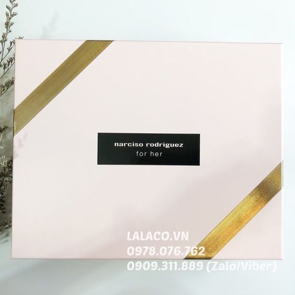 Bộ Nước Hoa Gift Set Narciso Rodriguez For Her EDP 3pcs EDP 100ml + EDP 10ml +lotion 75ml