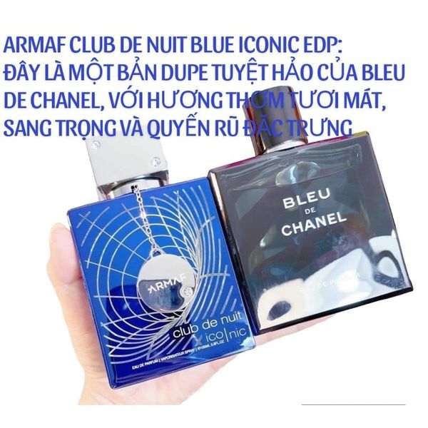 Nước Hoa Nam Armaf Club de Nuit Blue Iconic EDP 105ml ( Dupe Blue Chanel )