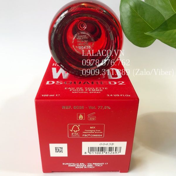 Nước hoa Nữ DSQUARED2 Red Wood Pour Femme 100ml