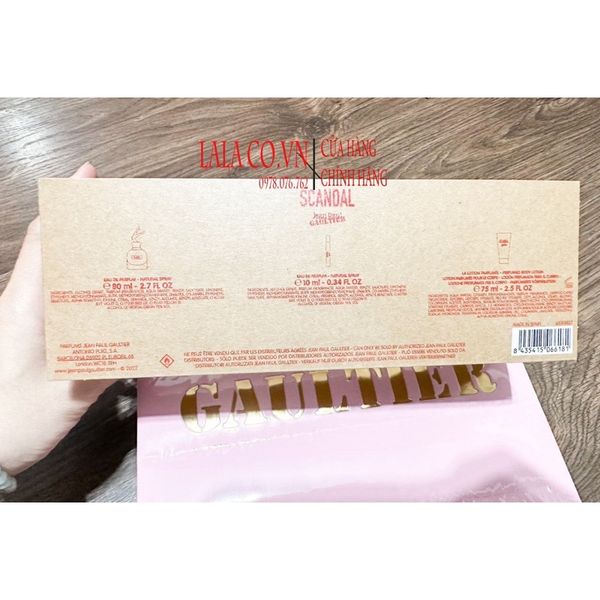 Bộ nước hoa Nữ Giftset Jean Paul Gaultier Scandal 3 Pieces;  Quyến rũ, Thu Hút, Lôi Cuốn