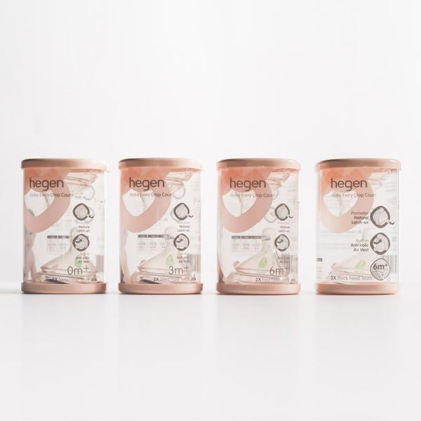 Núm ti thay thế bình sữa Hegen 0m+, 3m+, 6m+ và Y cắt 6m+