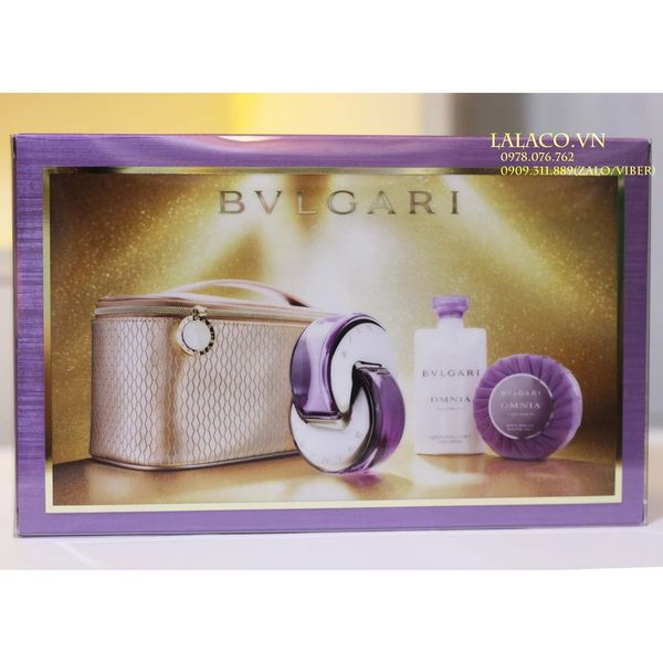 { Sale duy nhất 1 bộ} Bộ nước Hoa Giftset Bvlgari Omnia Amethyste