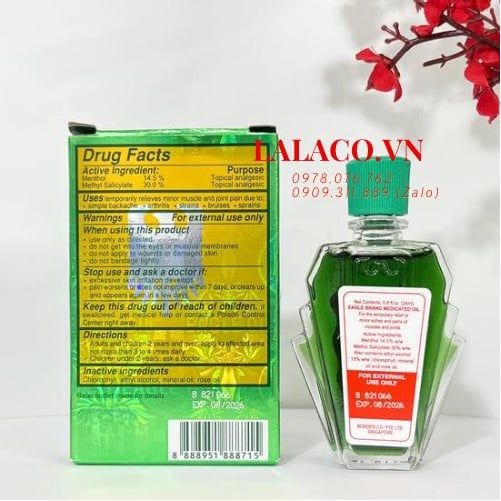 [ Hàng Mỹ ] Dầu Gió Con Ó Xanh 2 nắp 24ml