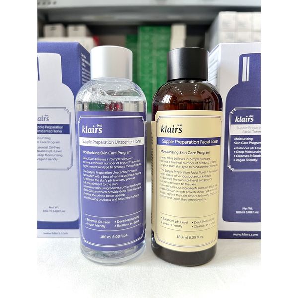 Nước hoa hồng Dear, Klairs Supple Preparation Unscented Toner 180ml