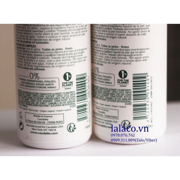 Sữa Rửa Mặt Caudalie Instant Foaming Cleanser 150ml Pháp
