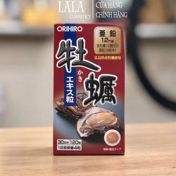 Viên uống tinh chất Hàu tươi ORIHIRO Nội Địa Nhật Bản giúp nam giới thêm khỏe hộp 120 viên