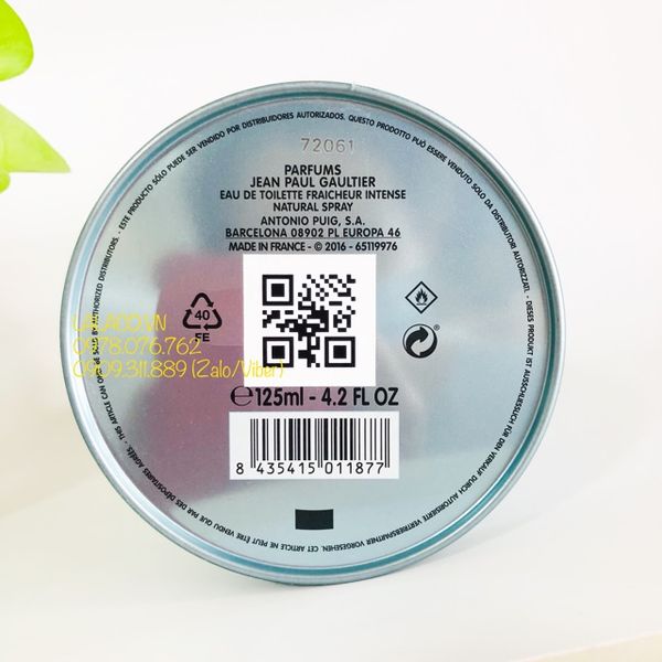 Nước hoa nam Jean Paul Gaultier Le Beau Male Intensely Fresh EDT 125ml