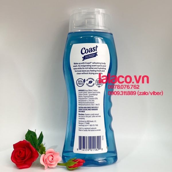 [Mẫu mới] Tắm Gội Coast Hair & Body Wash 532ml