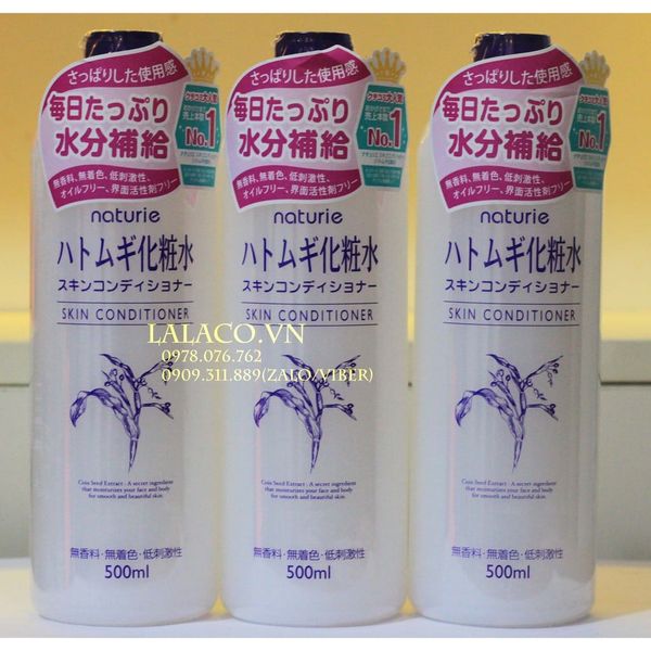 Nước Hoa Hồng Naturie Hatomugi Skin Conditioner 500ml
